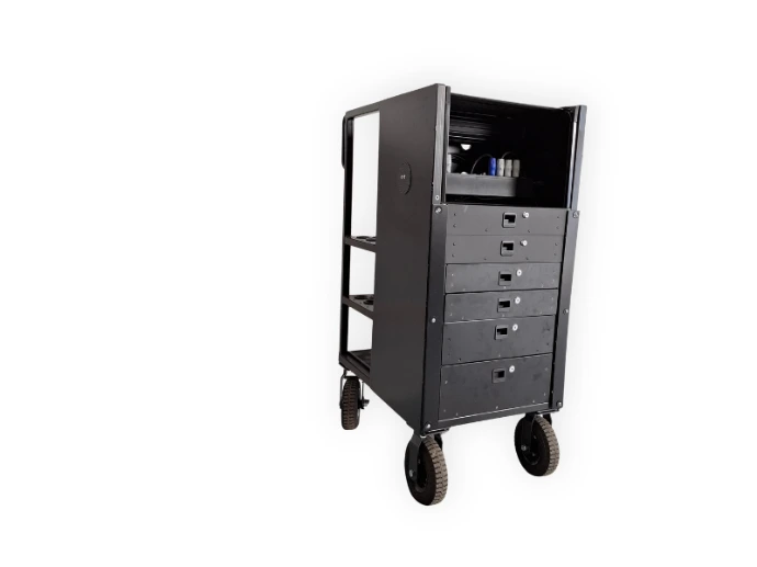 Bespoke Studio Charging Cart, Film and TV production cart